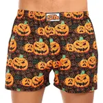 Styx Pánské trenky art klasická guma nadrozměr Halloween dýně (E1755) 3XL
