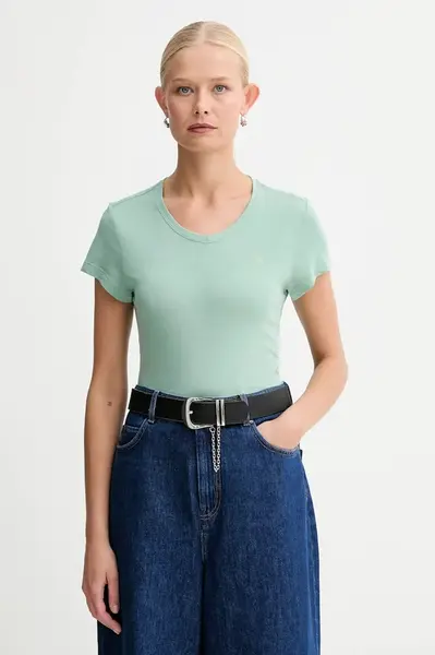 Bavlněné tričko G-Star Raw Eyben slim v t 2.0 dámské, černá barva, D24533-4107