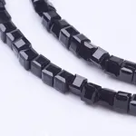 Cube Shaped Crystal Glass Beads Strands