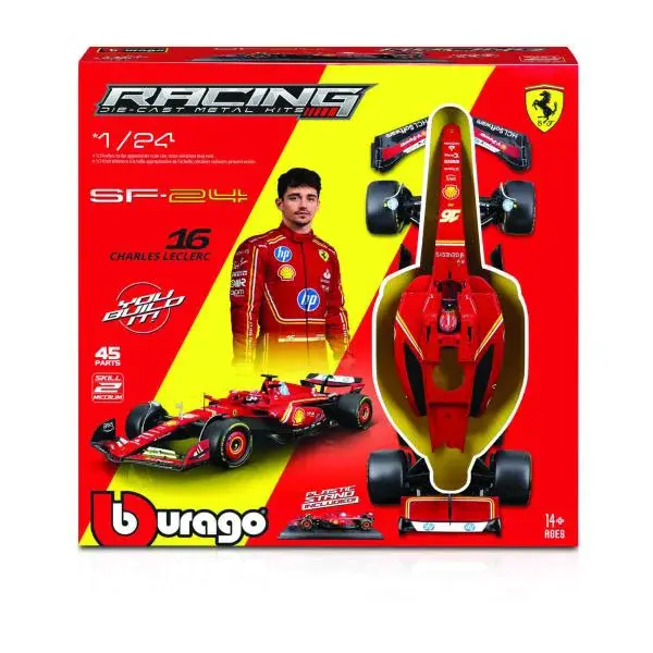 Bburago 1:24 Ferrari F1 Racing Model KIT - Stavebnice SF24 (2024) nr.16 Charles Leclerc