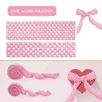 2 Rolls 2 Sizes Polyester Elastic Ribbon