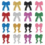 1 Set Bowknot Computerized Embroidery Cloth Iron on/Sew on Patches