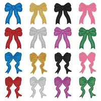 1 Set Bowknot Computerized Embroidery Cloth Iron on/Sew on Patches