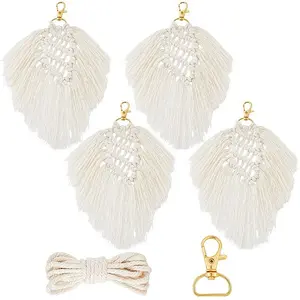 DIY Handmade Woven Cotton Bohemian Style Keychain Making Kits