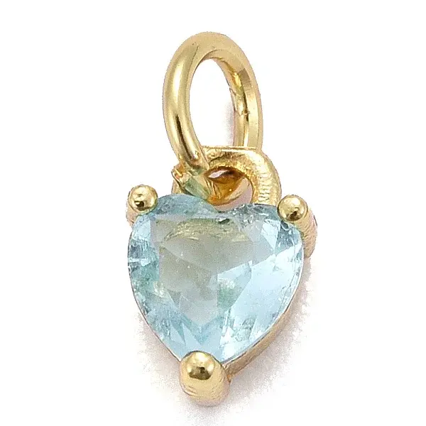 Brass Micro Pave Cubic Zirconia Charms