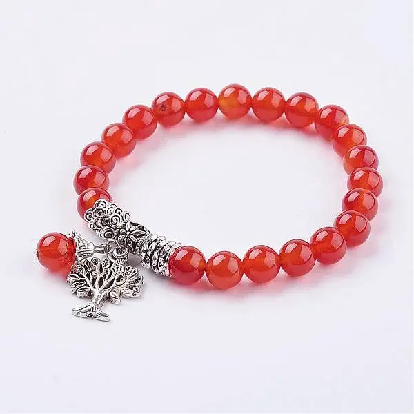 Natural Carnelian(Dyed & Heated) Stretch Bracelets