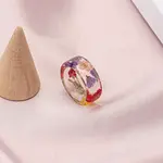 Dried Flower Clear Resin Finger Rings