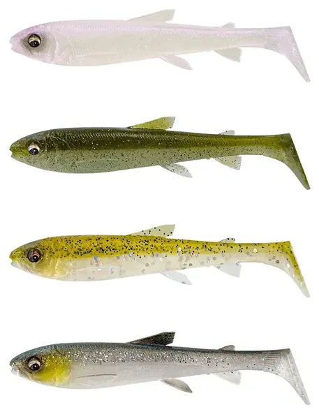 Savage gear gumová nástraha 3d whitefish shad clear water mix 4 ks 9 cm 7 g