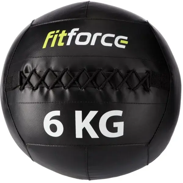 Fitforce WALL BALL 6 KG Medicinbal, černá, velikost 6 KG