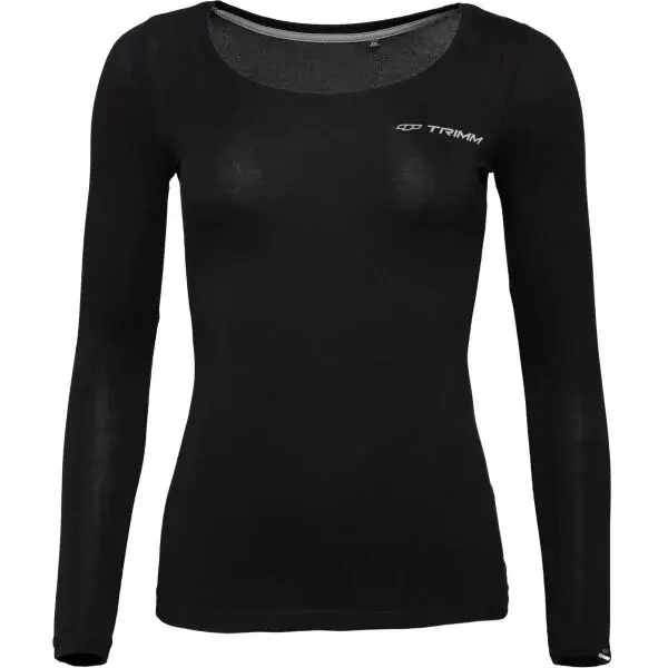 TRIMM BRAVE LADY Dámské tričko s dlouhým rukávem, černá, velikost