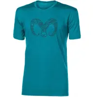 PROGRESS HRUTUR RAM Pánské merino triko, tyrkysová, velikost