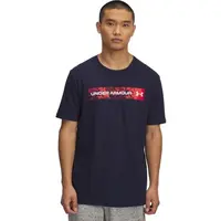 Under Armour CAMO CHEST STRIPE Pánské triko, tmavě modrá, velikost S