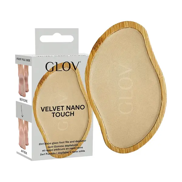 Pemza a depilátor z nano skla GLOV VELVET NANO TOUCH - 2in1 hnědá barva