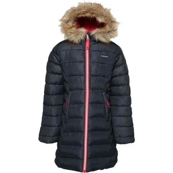LOAP INDALA Dívčí zimní kabát, tmavě modrá, velikost 122-128