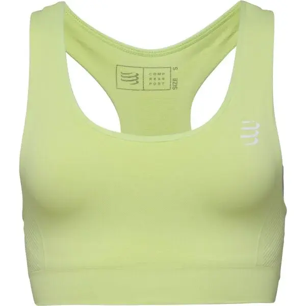 Compressport FEELFREE SEAMLESS BRA Dámská sportovní podprsenka, žlutá, velikost