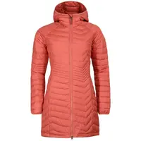 Columbia POWDER LITE MID JACKET Dámská dlouhá zimní bunda, lososová, velikost