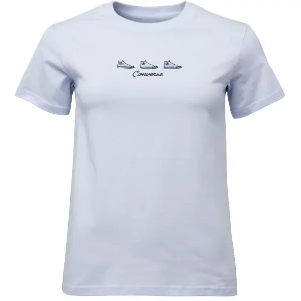 Converse CHUCK TAYLOR GRAPHIC Dámské tričko, fialová, velikost