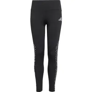 adidas TRAINING ESSENTIALS GLAM PRINT LEGGINS Dívčí sportovní legíny, černá, velikost