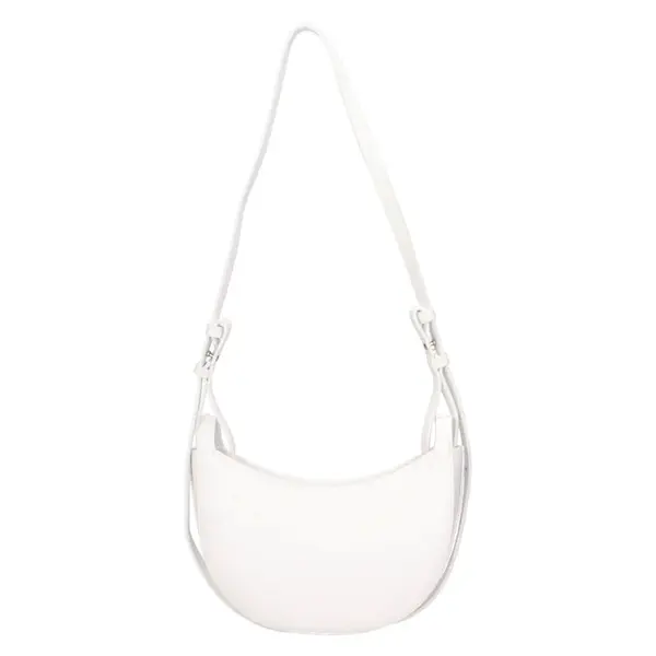 Dámska kožená crossbody kabelka Italia Apolen - biela