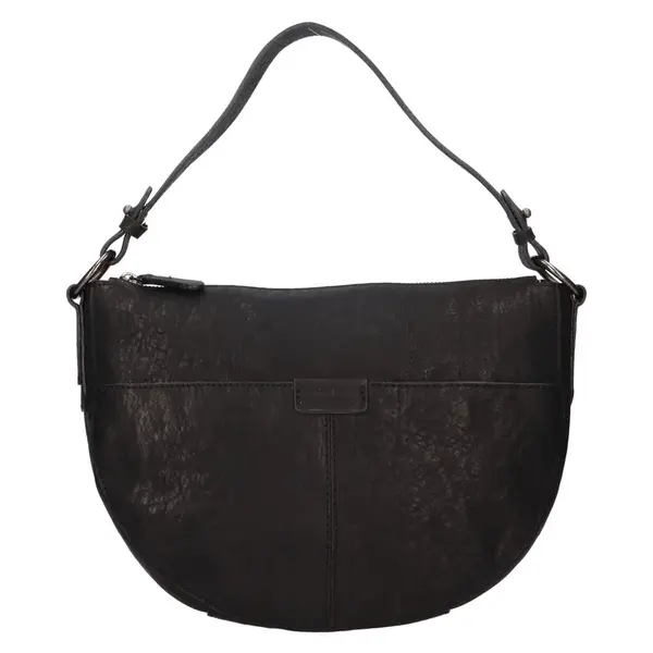 Dámska kožená kabelka Gianní Conti Market - čierna
