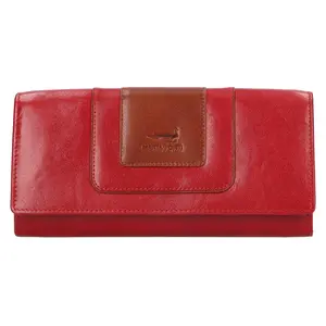 Dámská kožená peněženka Marta Ponti Elen - červeno-hnědá