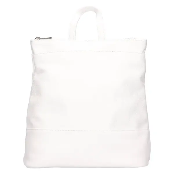 Dámsky kožený batoh Italia Duponte - biela