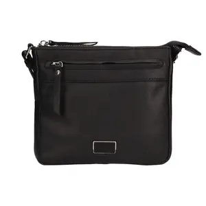 Dámska kožená crossbody kabelka Lagen Hesper - čierna