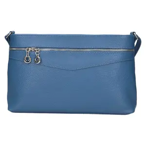 Dámská kožená crossbody kabelka Italia Benea - modrá