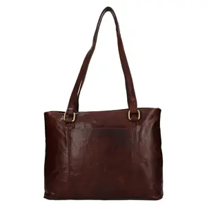 Dámska kožená kabelka Ashwood Isla - tmavo hnedá