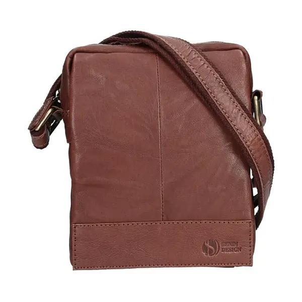 Pánska kožená taška cez rameno SendiDesign Eduardo - tmavo hnedá