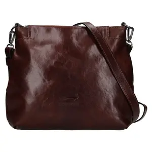 Dámska kožená crossbody kabelka Marta Ponti Lenna - tmavo hnedá