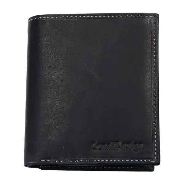 Pánska kožená peňaženka SendiDesign 5758 (P) VT - čierna