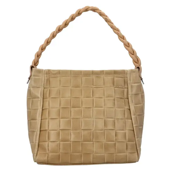 Dámska kožená kabelka Delami Chiaras - béžová