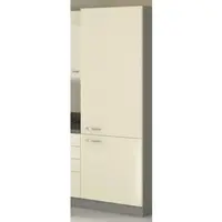 Vysoká kuchyňská skříň Karmen 60DK, 60 cm, šedá/krémová