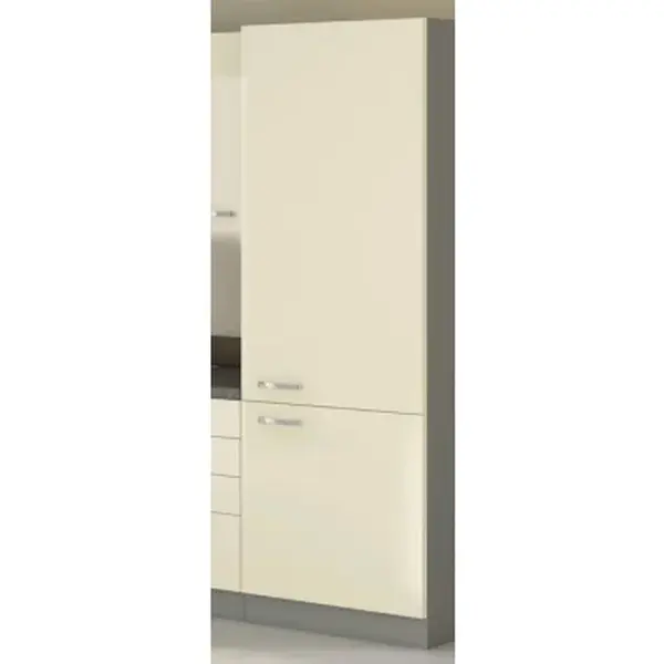 Vysoká kuchyňská skříň Karmen 60DK, 60 cm, šedá/krémová