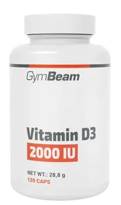 GYMBEAM Vitamin D3 2000 IU 1430 g- bez příchutě 120 kapslí