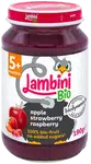 LAMBINI BIO Demeter příkrm jablko, jahoda a malina 190 g