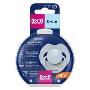 LOVI Dudlík silikonový dynamický PRIME 0-6m Baby Blue