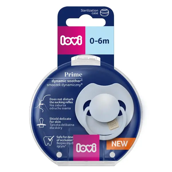 LOVI Dudlík silikonový dynamický PRIME 0-6m Baby Blue