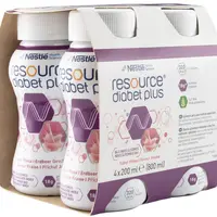 RESOURCE Diabet Plus Jahoda 4 x 200 ml