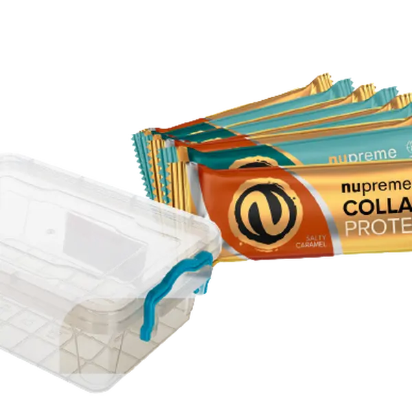 NUPREME Proteinové tyčinky s kolagenem v plastové dóze mix 12 x 50 g