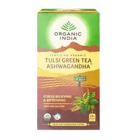 ORGANIC INDIA Tulsi se zeleným čajem a Ašvagandou BIO 25 ks