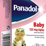 PANADOL Baby 125mg, čípky ke snížení horečky u dětí 10 ks