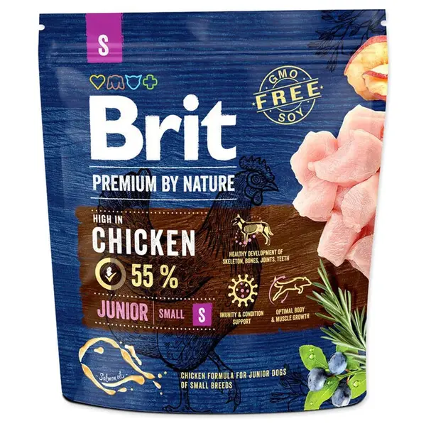 Brit Premium by Nature Junior S 1 kg | Granule pro psy