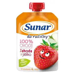 SUNAR Do ručičky ovocné vrecko jahoda 4m+ 100 g