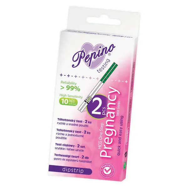 PEPINO Dipstrip tehotenský test 2 ks