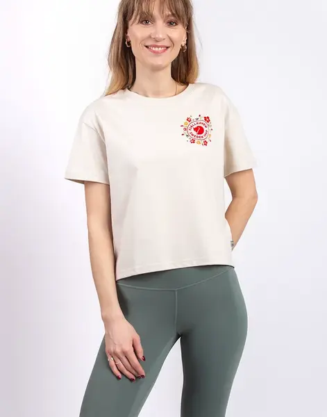 Fjällräven Fjällblomster Logo T-shirt W 113 Chalk white M