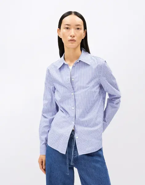 Armedangels Louilaa Striped 3083 white-lapis blue S