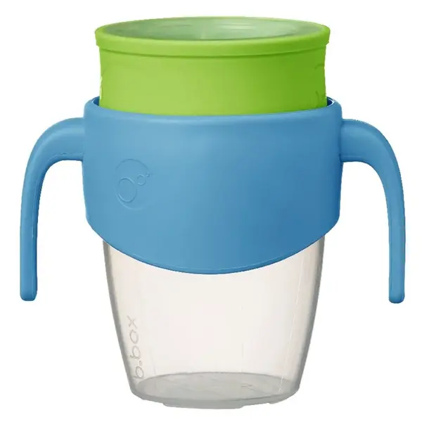 B.BOX 360° netečúci učiaci hrnček modrý/zelený 250 ml