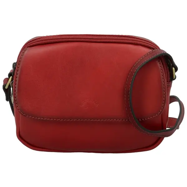 Luxusní dámská kožená crossbody kabelka Katana Dayana, vínová